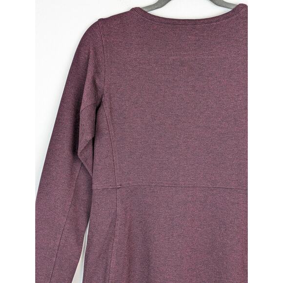 Duluth Trading Co Dress Wearwithall Ponte Knit Long Sleeve Outdoor Purple Size S - Picture 9 of 13